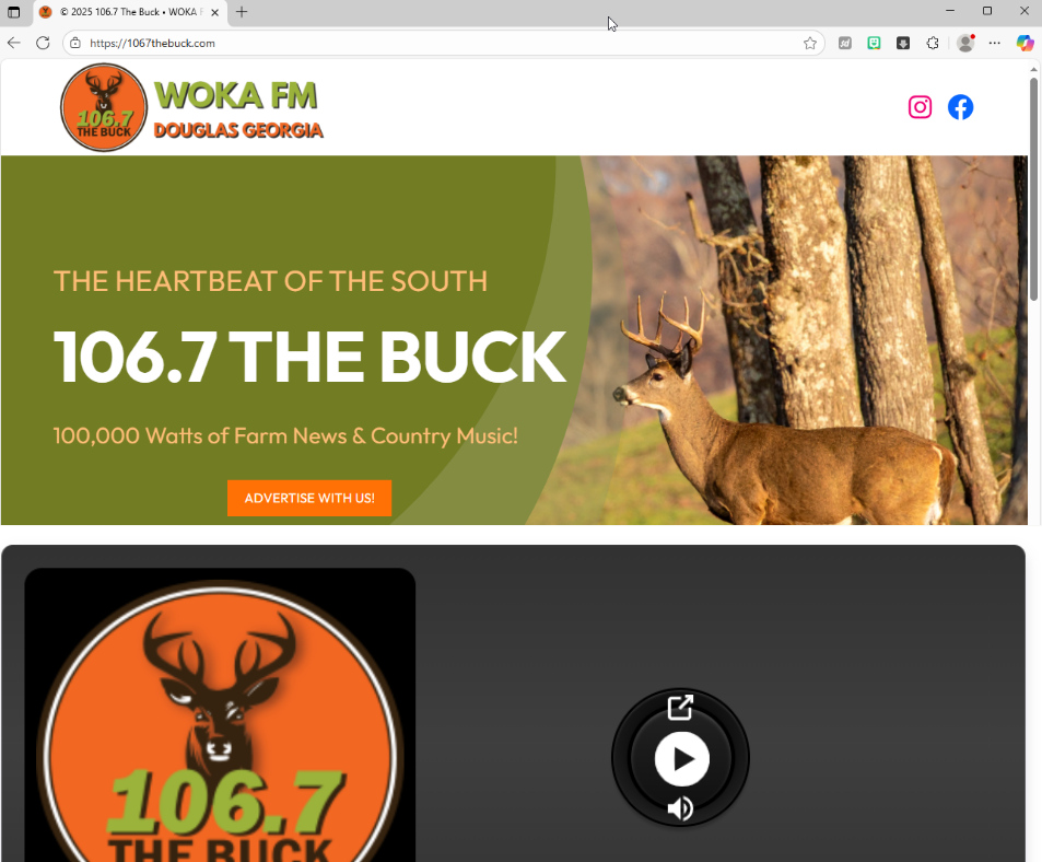 106.7 The Buck Website