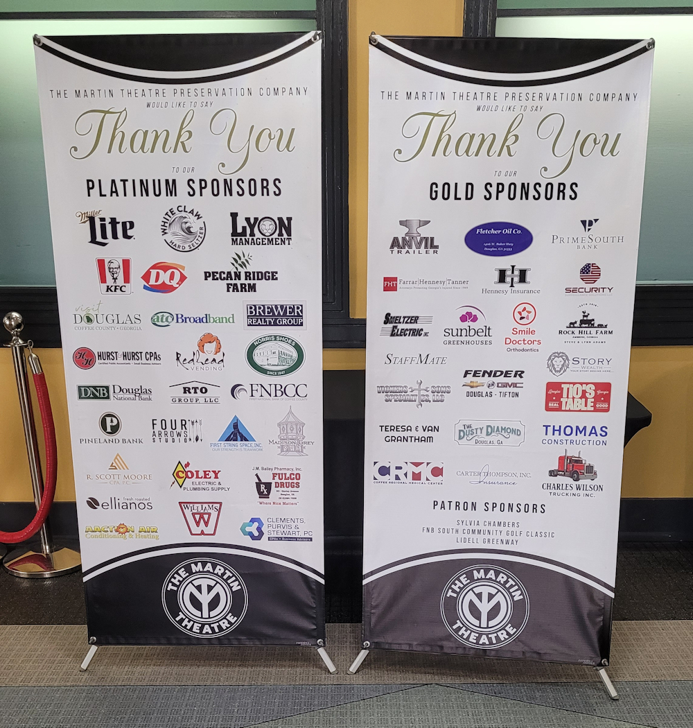 Martin Theatre Sponsor Banners 2025
